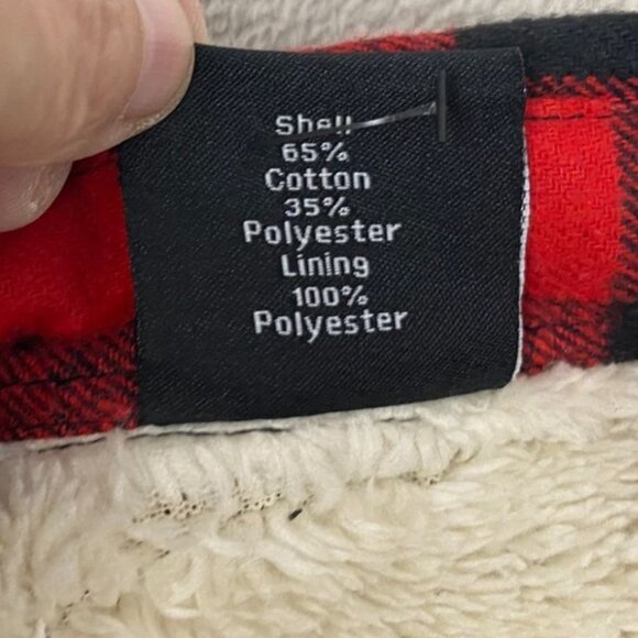 Mountain Expeditions Mens Shirt Jacket Medium Sherpa Lined Plaid Shacket Outdoor - Picture 6 of 9